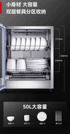 Household Small Vertical Desktop Mini Double Door High Temperature Disinfection Cabinet Kitchen Commercial Sterilizer Cupboard