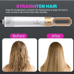 5 In 1 Hair Dryer And Hot Air Comb Brush With Curling Iron Hair Straightener For Fast Drying Curling Straightening And Styling
