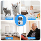 Lenovo 8MP HD IP Camera Dual Lens Baby Monitor 5X Zoom Color Night Vision Human Automatic Tracking Video Smart Home Camera