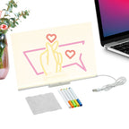 LED Drawing Board Toddler Painting Board Educational Toddler Writing Supplies Portable Drawing Tool for School Home Travel