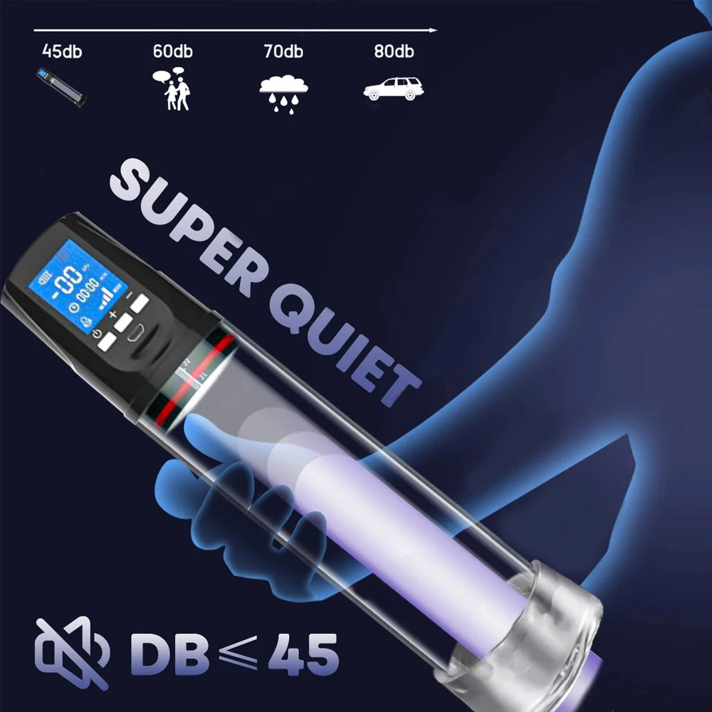 Automatic Penis Pump Suction Vacuum Male Masturbation Penis Extender Dick Erection Enhancement Trainer Adult Sex Toys