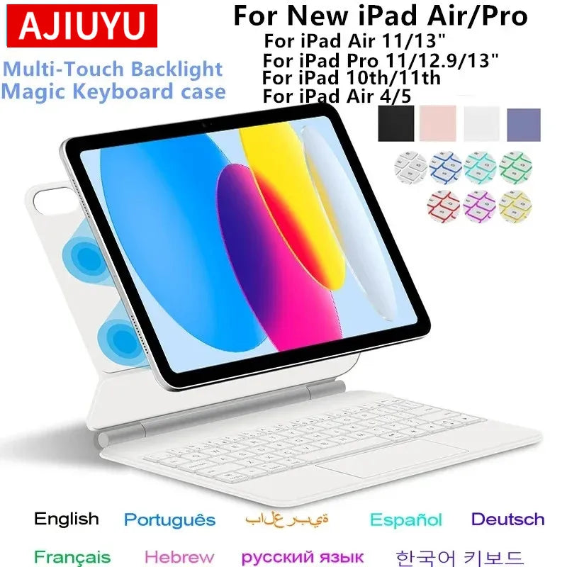 TouchPad Magic Keyboard for iPad Air 11 13 M4 2026 M3 M2 iPad 10 10th Air 4 5 6 iPad Pro 11 12.9 13'' M5 M4 Smart Cover Backlit Main image