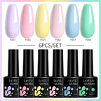 LILYCUTE Nail Gel Polish Set Pink Green Spring DIY Nail Art Design Long Lasting Soak Off UV Gel Manicure Painting Gel Vernis Kit