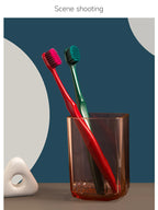 Four colors New Volcanic Charcoal Toothbrush Widen Soft Eco Friendly Portable Fiber bursh Premium Oral Hygiene Care Dropshipping