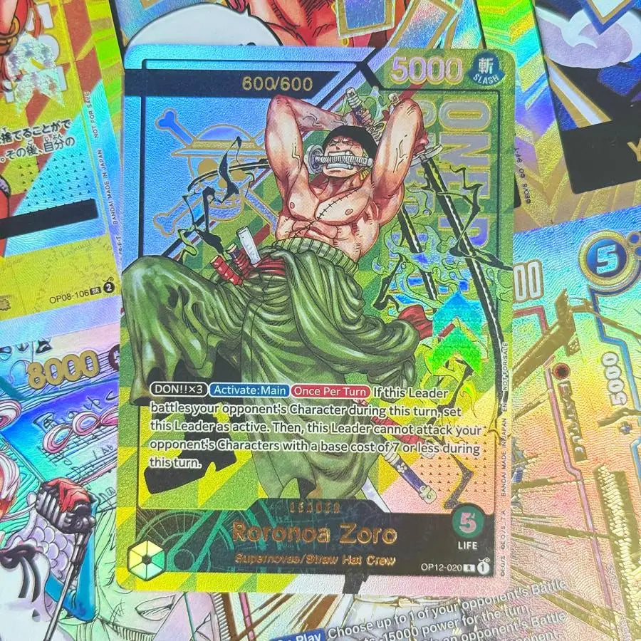 One Piece Roronoa Zoro Series Set Championship Treasure Cup Promo Anime Collectibles DIY Replica Cards Texture Card