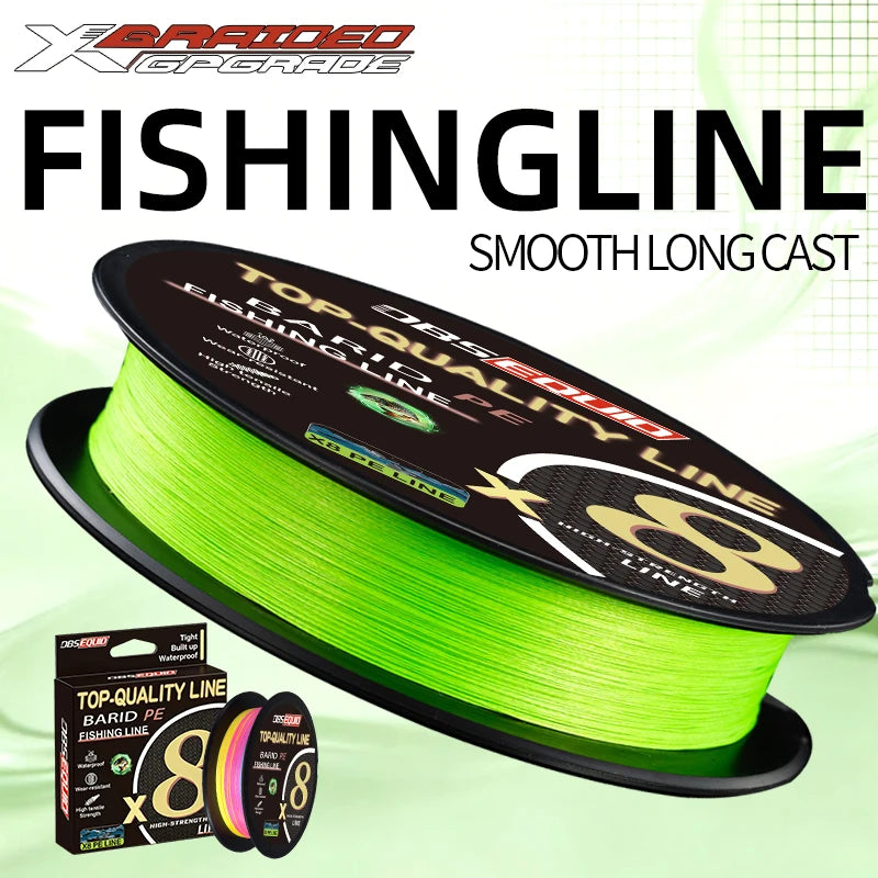 OBSEQUIO 8 Strand Braided Fishing Line 100/150/200M X8 PE Line fishing accessories For fishing equipment carp Braid Wire Main image