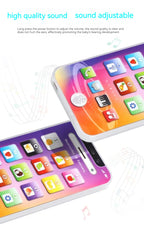 Children Simulation Phone Baby Musical Early Educational Toys English Learning Cellphone with Light Sound Mobile Vocal Toy