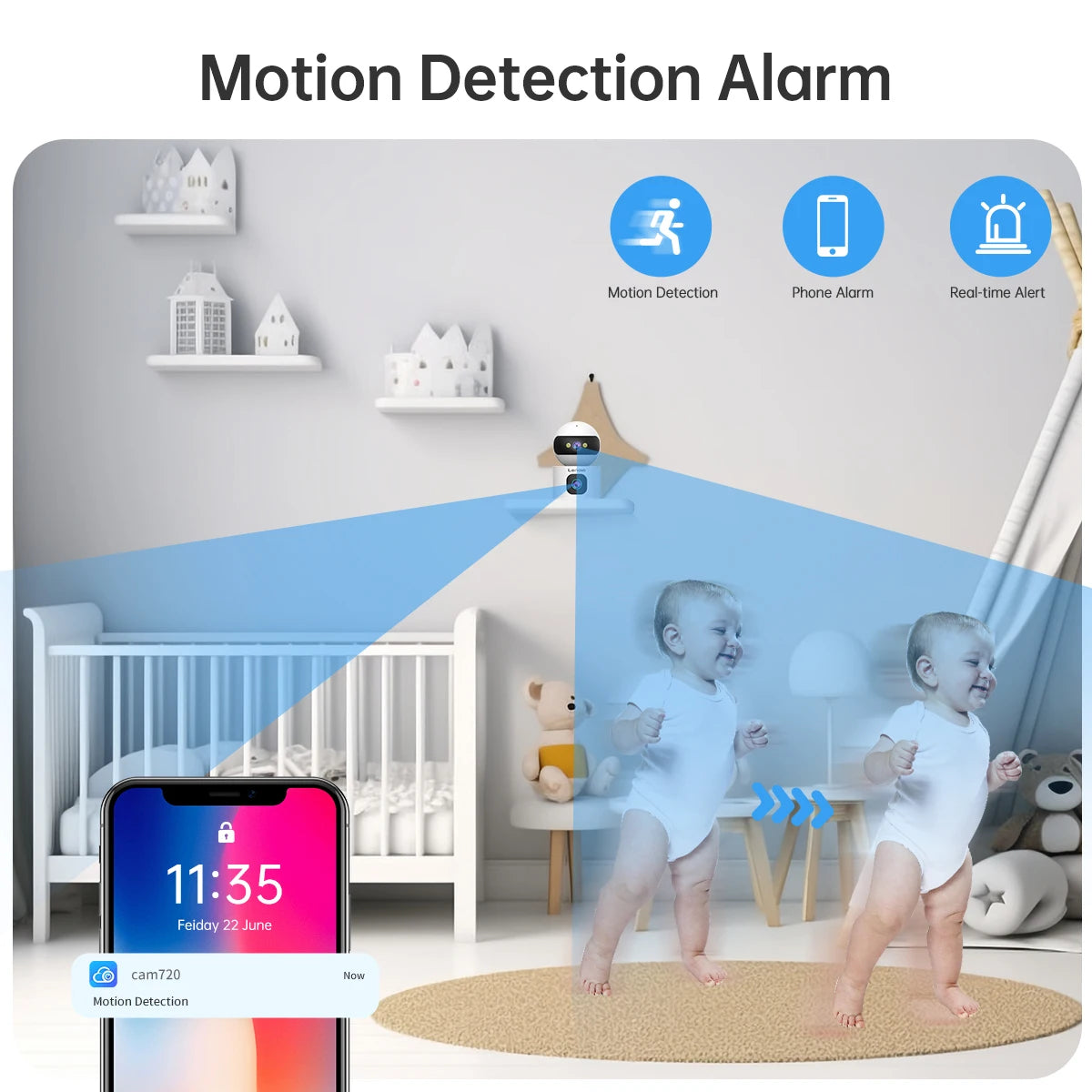 Lenovo 8MP HD IP Camera Dual Lens Baby Monitor 5X Zoom Color Night Vision Human Automatic Tracking Video Smart Home Camera