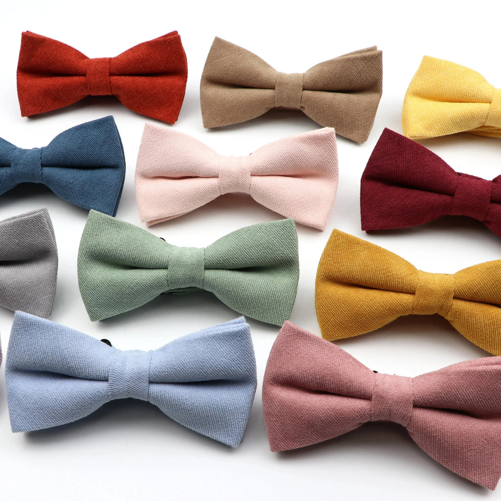 NEW Macarons Suede Bow Tie Adult Child Solid Color Men Bow Tie Super Soft Suede Classic Shirts Bowtie Bowknot