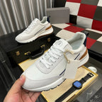 Luxury Brand Men's Shoes Handmade Casual Sneakers Jacquard Nylon Fabric with Suede Hiking Cycling Running Shoes Holiday Gifts