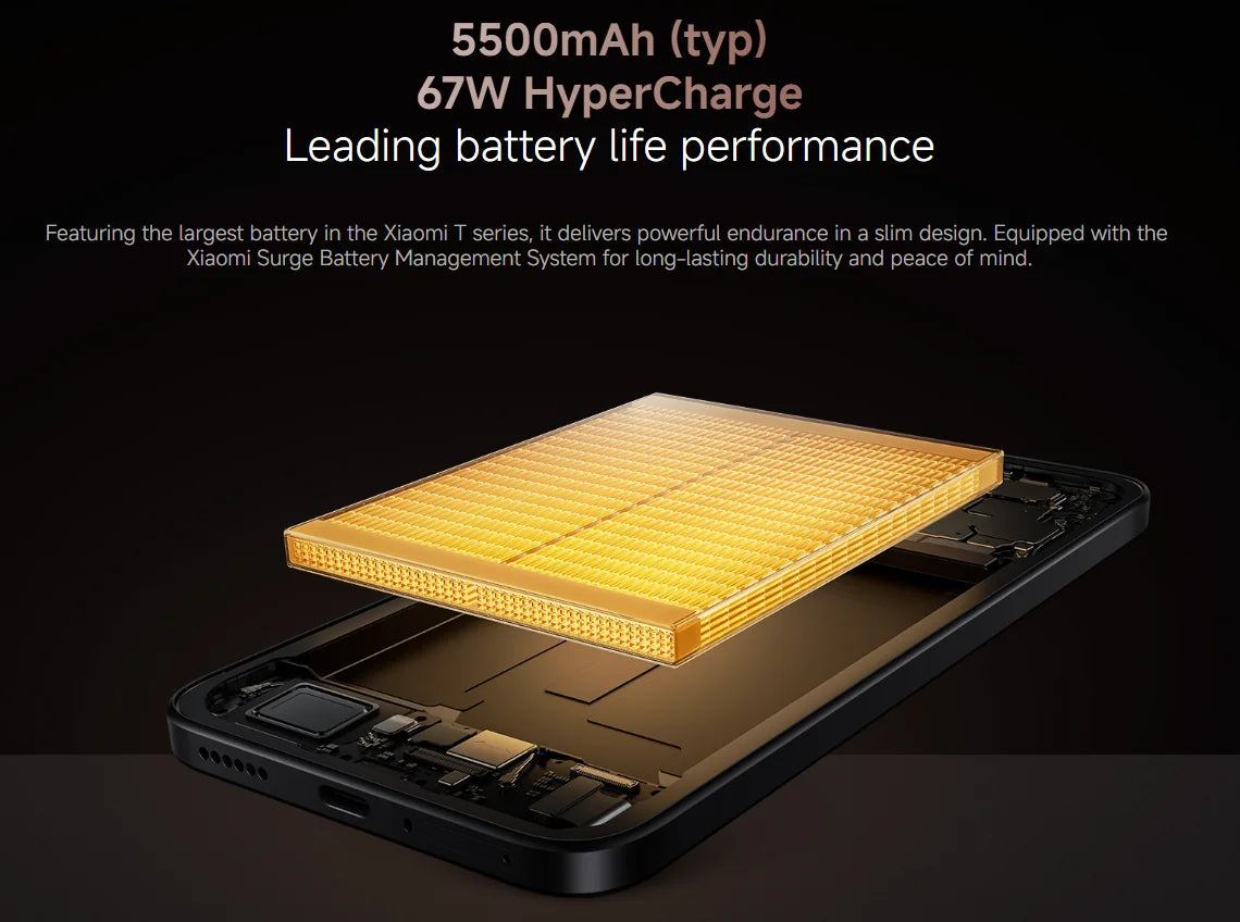 Global Version Xiaomi 15T Ultra-slim Smartphone 12GB 256GB Professional Laica Triple Camera Immersive 6.83 "Display 7.5mm Thin Slim Body