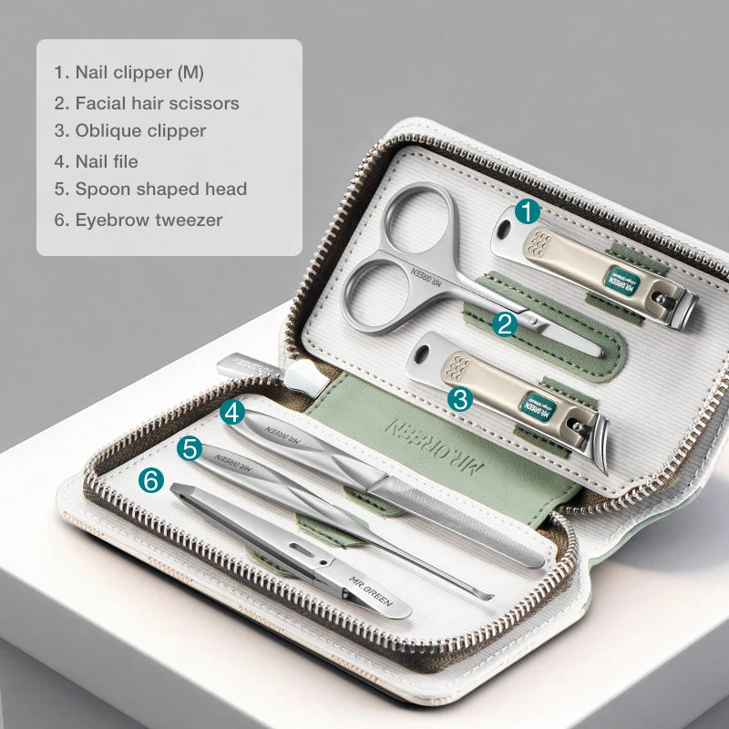 MR.GREEN Premium Manicure Set Professional-Grade Stainless Tools with Clean Lines & Travel-Ready Design Portable Case Secondary image