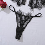 Ellolace Palace Women's Lingerie Sets Willowy Corset Thong 2PC Set Sexy Hot Strapless Lace Fancy Deep V-neck Women Underwear