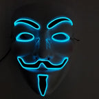 V For Vendetta Mask Cosplay Guy Fawkes Hacker Glowing Mask For Halloween Carnival  Decor Props