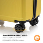 YONSLY Hardshell Suitcase 20/24/28 Inches with TSA Lock YKK Zipper 4 Silent 360° Wheels Mesh Compartment Trolley Rolling Luggage Hand Luggage Suitcase for Business Trips, Vacations, Family Journeys, and Weekend Getaways