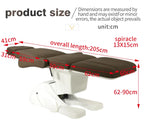 Multifunctional beauty salon equipment brown polyurethane leather 3 motor reclining electric massage face wash bed