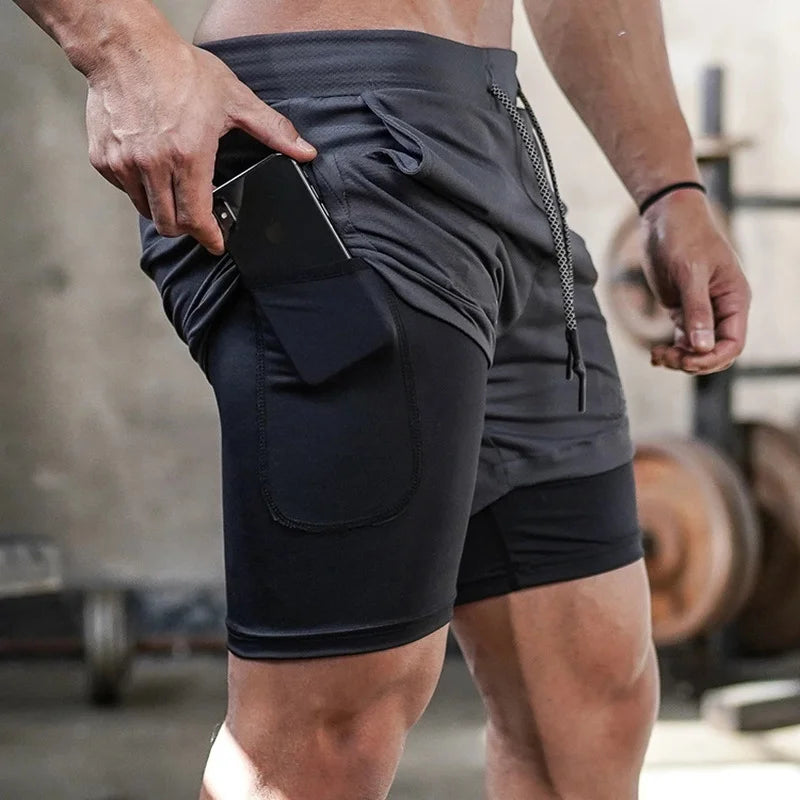 Camo Running Shorts Men Gym Sports Shorts 2 In 1 Quick Dry Workout Training Gym Fitness Jogging Short Pants Summer Men Shorts Main image