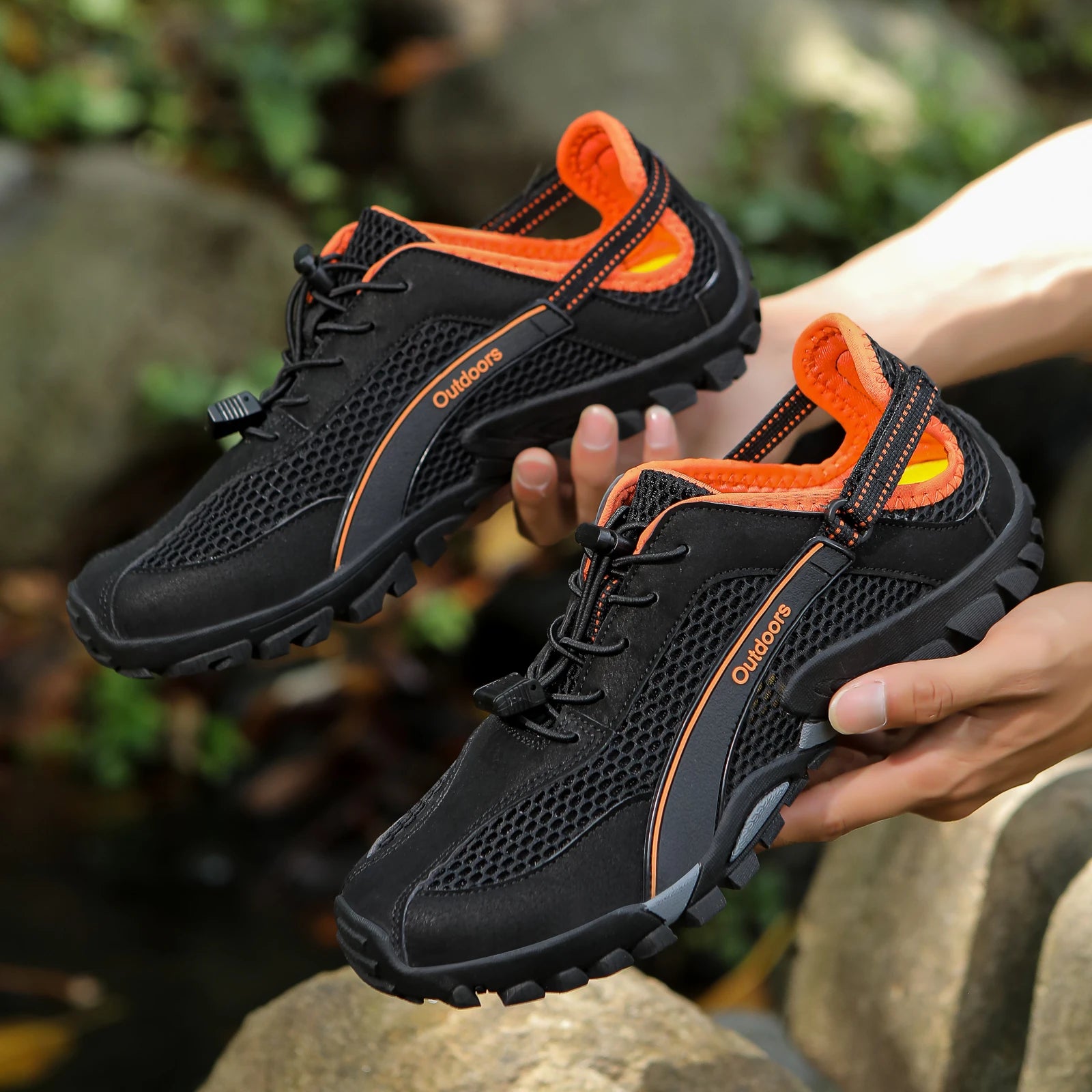 FANCYLEE Women's Hiking Shoes Breathable Mesh Trekking Sneakers Outdoor Lightweight Anti-Slip Mountain Climbing Shoes EU 36-42