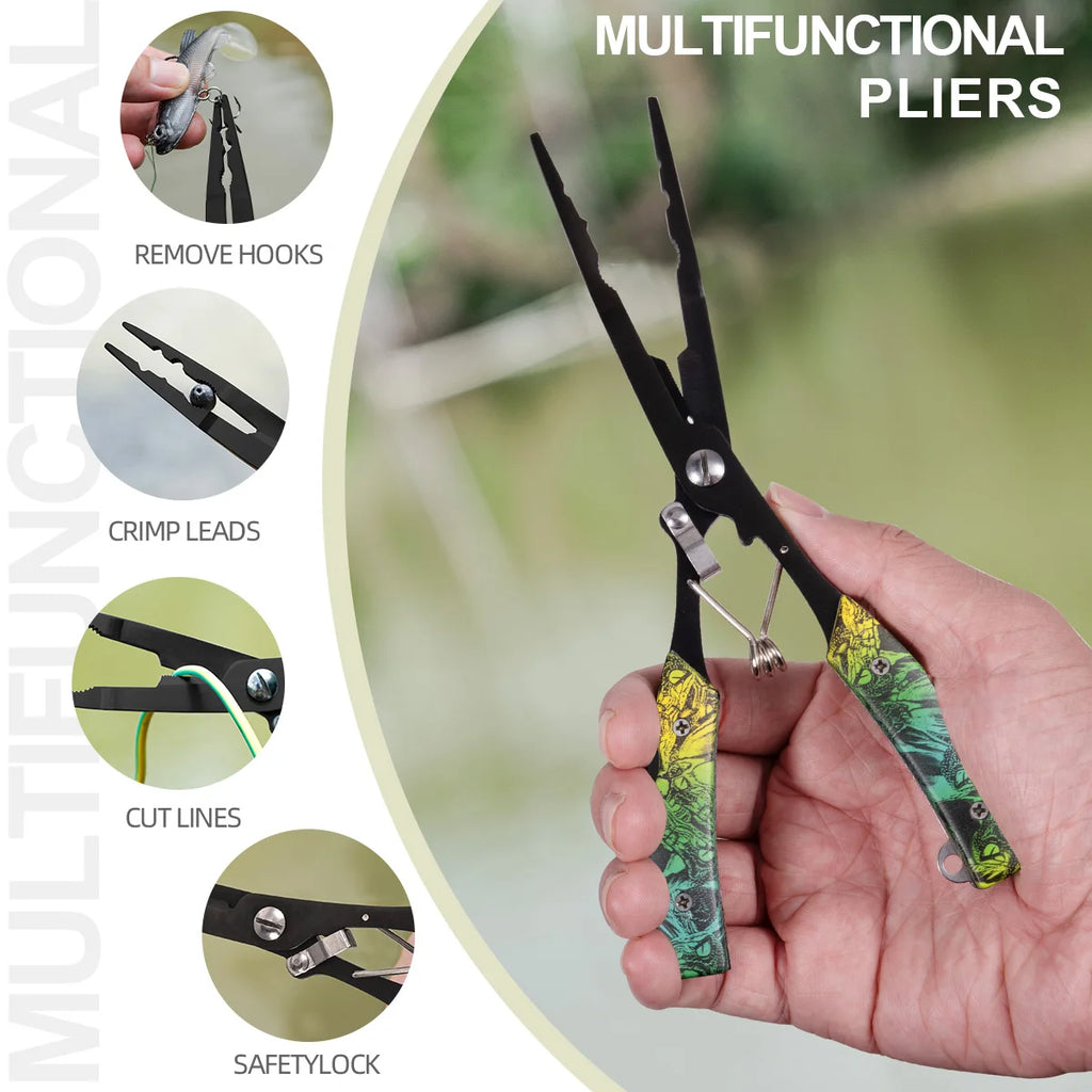 Multifunctional fishing accessories: stainless steel fishing pliers, seawater-resistant, outdoor fishing tools, men's gifts