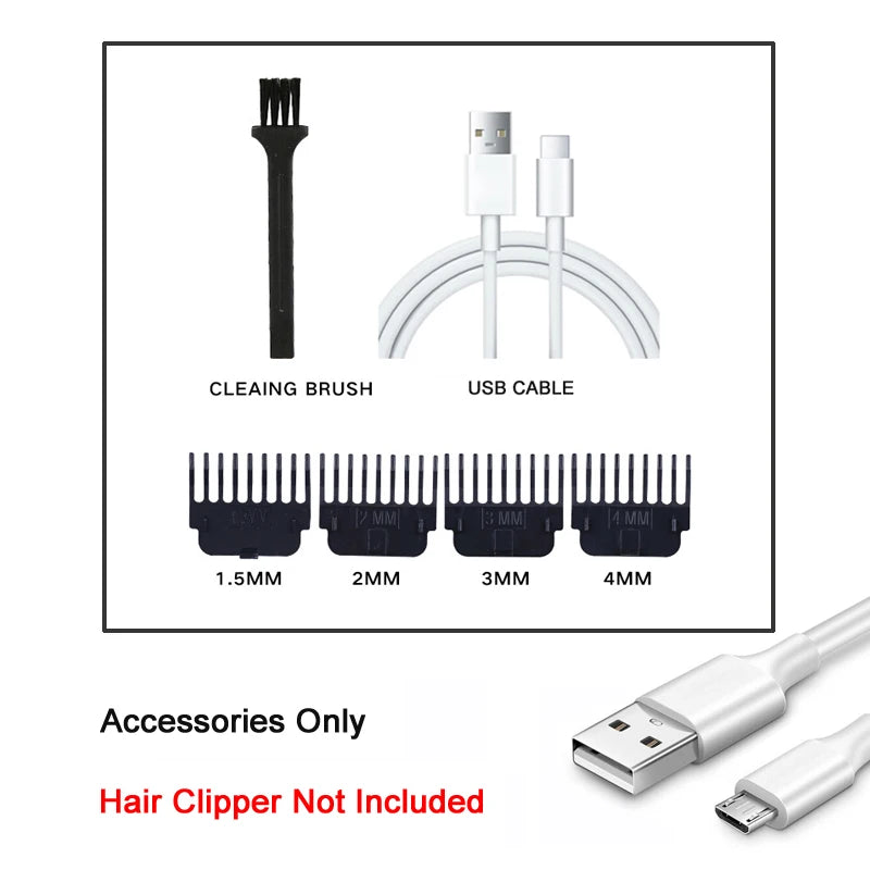 New！T9 Electric Hair Trimmer/Accessories | USB Professional Shaver | 0mm Bald Fade Cutting Machine Portable for Men Home Haircut