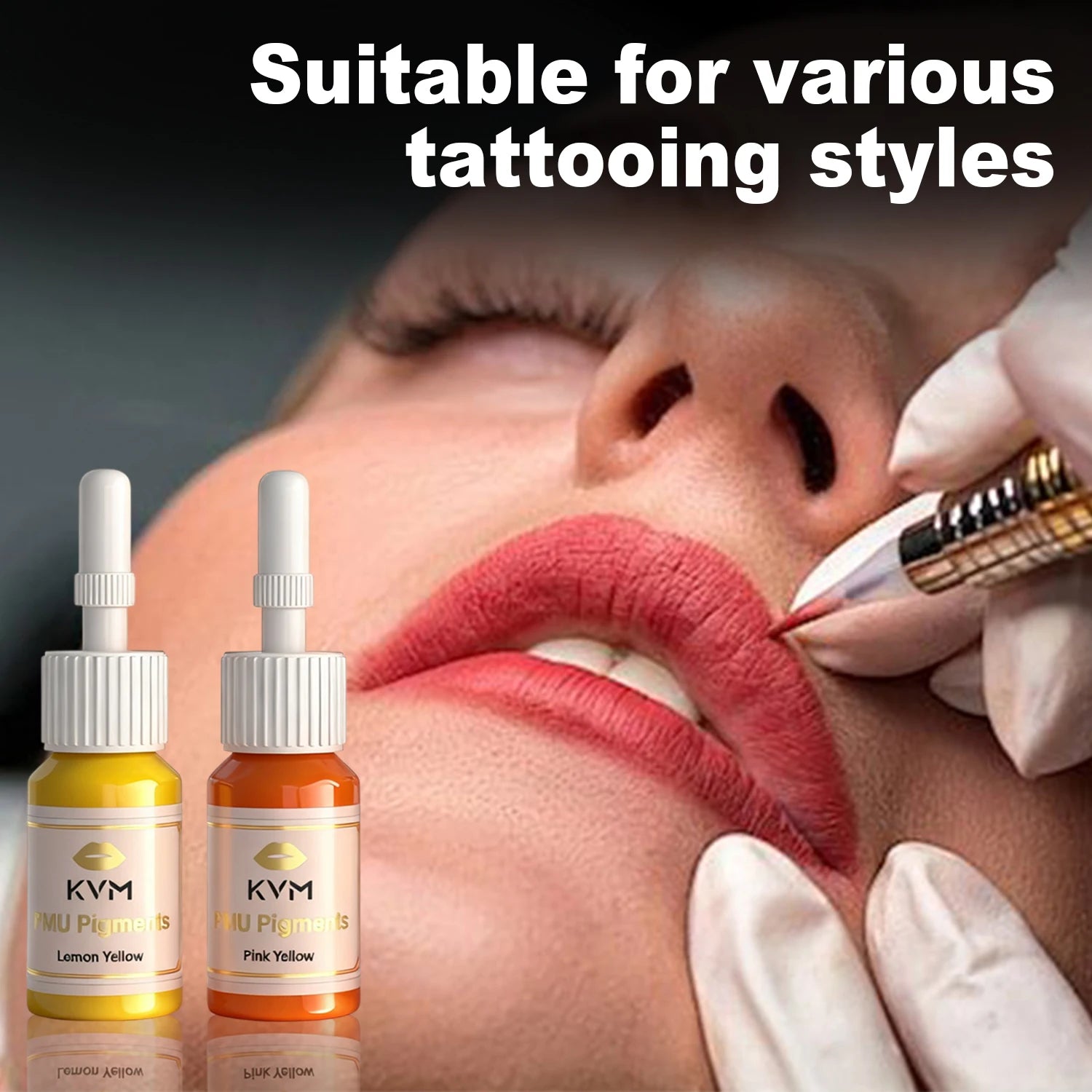 KVM 8 Colors 5ML Lip Tattoo Ink Microblading Inks Semi Permanent Makeup Pigment Tattoo Ink Body Art Lips Tint Tattoo Supplies Main image