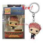 Newest FUNKO Pocket Keychain Jujutsu Kaisen Megumi Yuji Itadori Nobara Kugisaki Satoru Action Figure Collection Toys for Gifts
