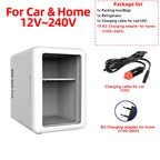 E-ACE 4L Car Refrigerator Mini Fridge Freezer Car & Home Use Portable Compressor Cooler Ice Box for Camping Summer Essential