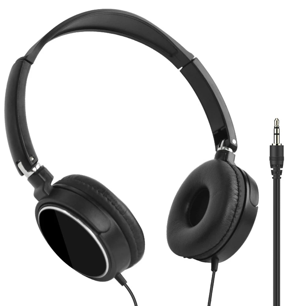 3.5mm Wired Headphones Foldable Adjustable Headphones Bass Stereo Fashion Music Earphones Supplies for MP3 Host All Smartphones Secondary image