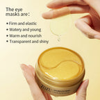 "30pcs 24K Gold Eye Mask Patches - Anti-Aging & Dark Circle Treatment, Hydrating Collagen Boost for Puffy Eyes"
