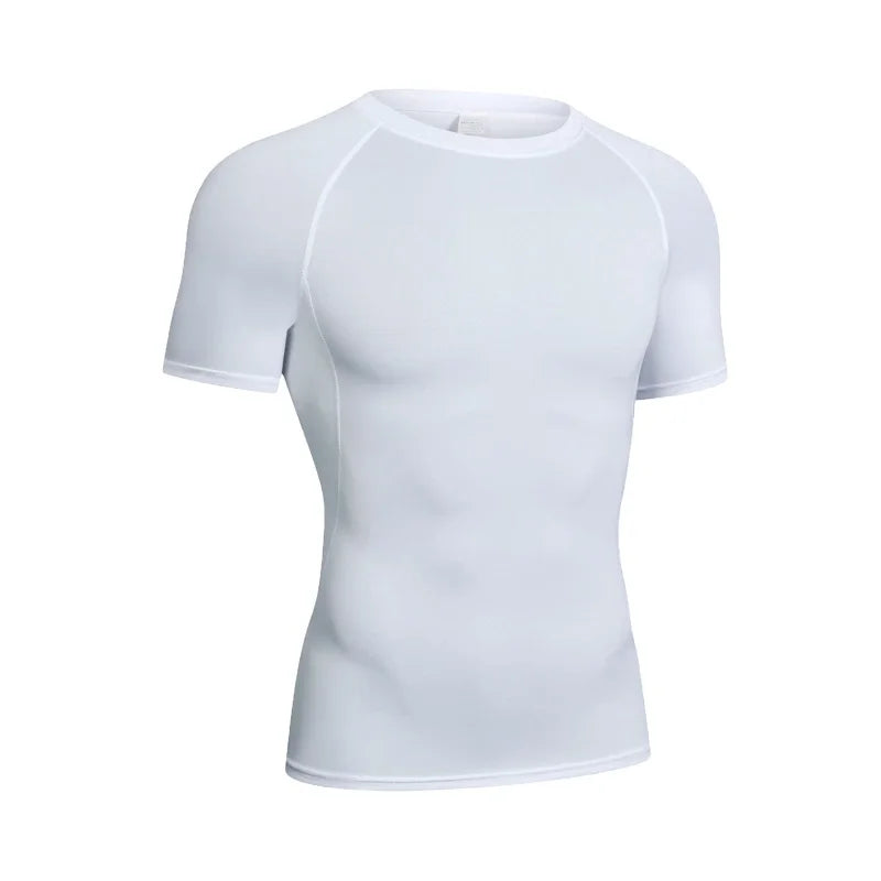 Men's Compression Long Sleeve Shirt Black Fitness T-shirt Male Running  Quick Drying Gym Top Sun Protection Sports Base Layer