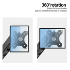 Single Monitor Mount for 13″–35″ Screens, Height Adjustable Monitor Arm with C-Clamp & Grommet Base, Home Office Monitor Stand