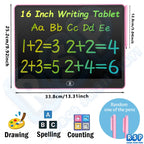 13/16 Inch LCD Drawing Tablet Writing Board Color Doodle Counting Practice Chalkboard Educational Toys For 3-12 Years Kids Gifts