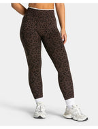 High Waist Leopard Print Yoga Pants, Butt Lifting Tummy Control Leggings 