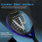 Padel Racket | Carbon Fiber Surface | with EVA Memory Flex Foam Core | Lightweight Padel Tennis Racquets | Paddle Tennis Racket