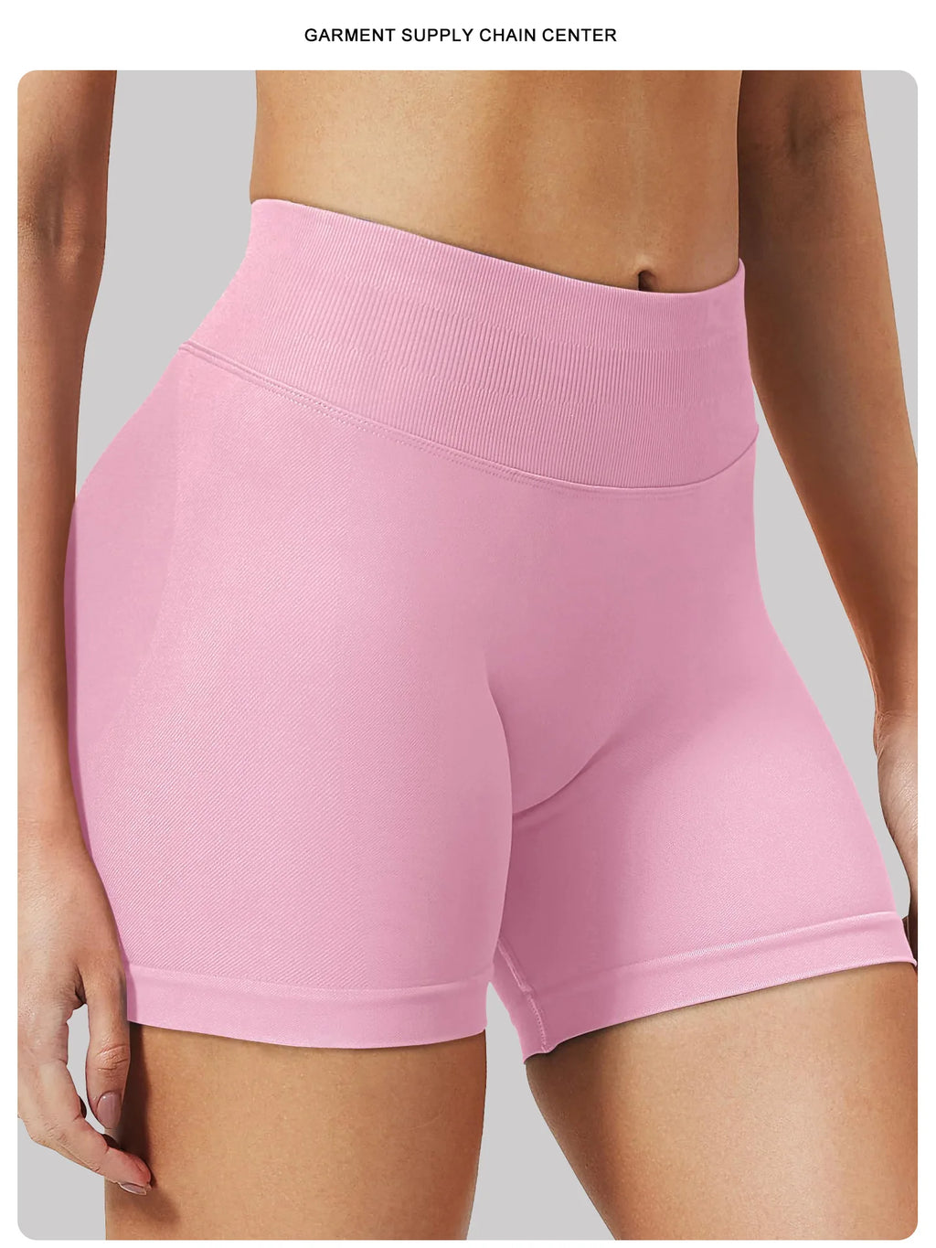 4.5''Shorts Seamless Low Ribbed Waistband Gym Shorts Scrunch Bum Yoga Shorts Booty High Stretch Running Bike Shorts