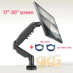 D-MOUNT K80 metal 17"-30" monitor desktop stand mount gas spring arm full motion rotate clamp grommet 2-9KG