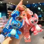 Brand New Red Stitch Keychain Bandai Stitch Figure Doll Keyring Bag Pendent Car Ornaments Key Accessories Kids Toy Xmas Gifts