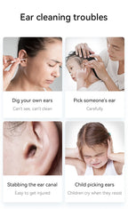 Wireless Ear Wax Removal with Camera Rechargeable Ear Cleaner 1080P Check Camera with Ear Spoon Set Canal Clean