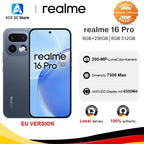 New Arrival realme 16 Pro 5G Smartphone European Version 200MP LumaColor Camera 6500nit AMOLED Display 6500mAh Battery NFC