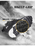 HIKEUP Outdoor Men's Sneakers Women Breathable Trail Running Shoes Hiking Shoes Trail Male Comfort Trekking Running Sneakers