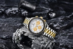 New PAGANI DESIGN Moon Men Watch Retro Luxury Quartz Watches For Men Stainless steel Sport waterproof Chronograph Man+With BOX