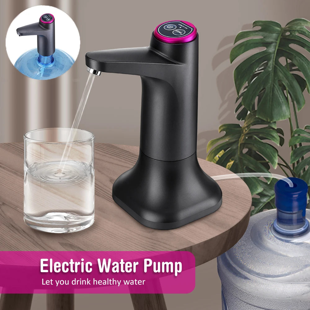 Automatic Water Dispenser Electric Water Pump Button Control USB Charge Portable for Kitchen Office Outdoor Drink Dispenser Secondary image