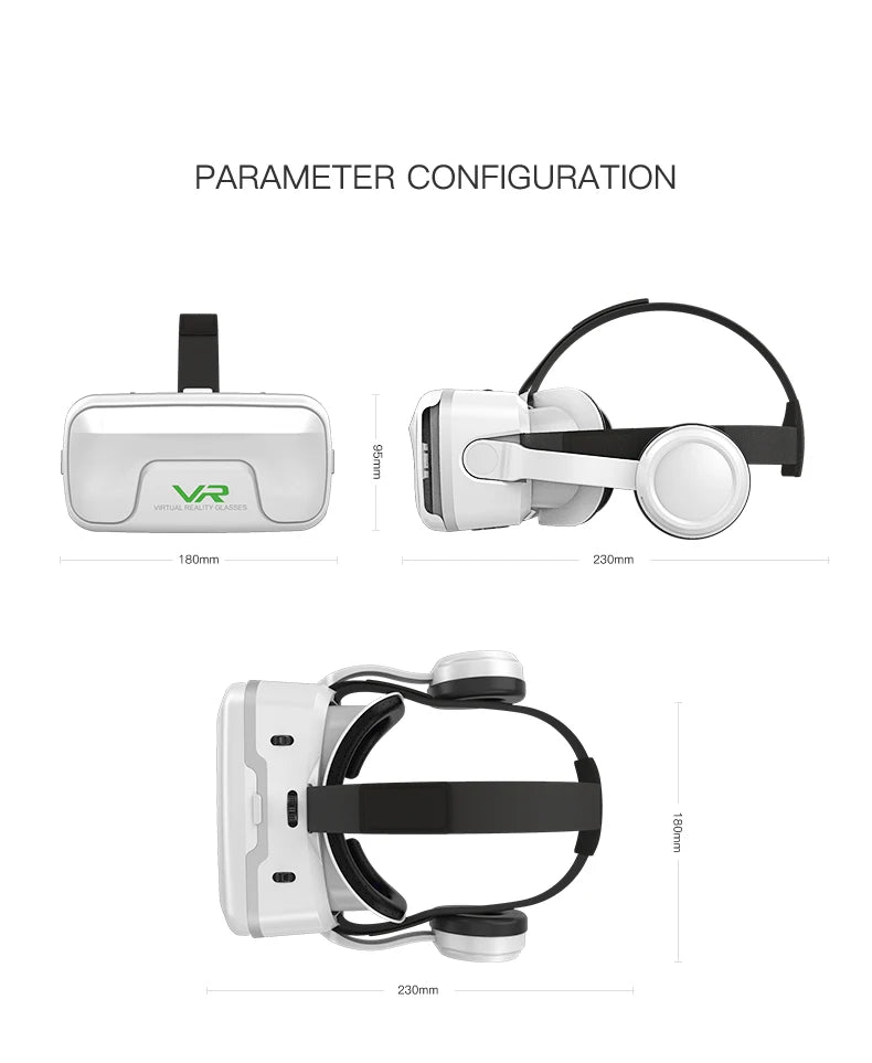 Shinecon Viar Virtual Reality VR Glasses Headset 3D Device Helmet Goggles Lenses For Smartphone Smart Phone Game Cell Mobile Set