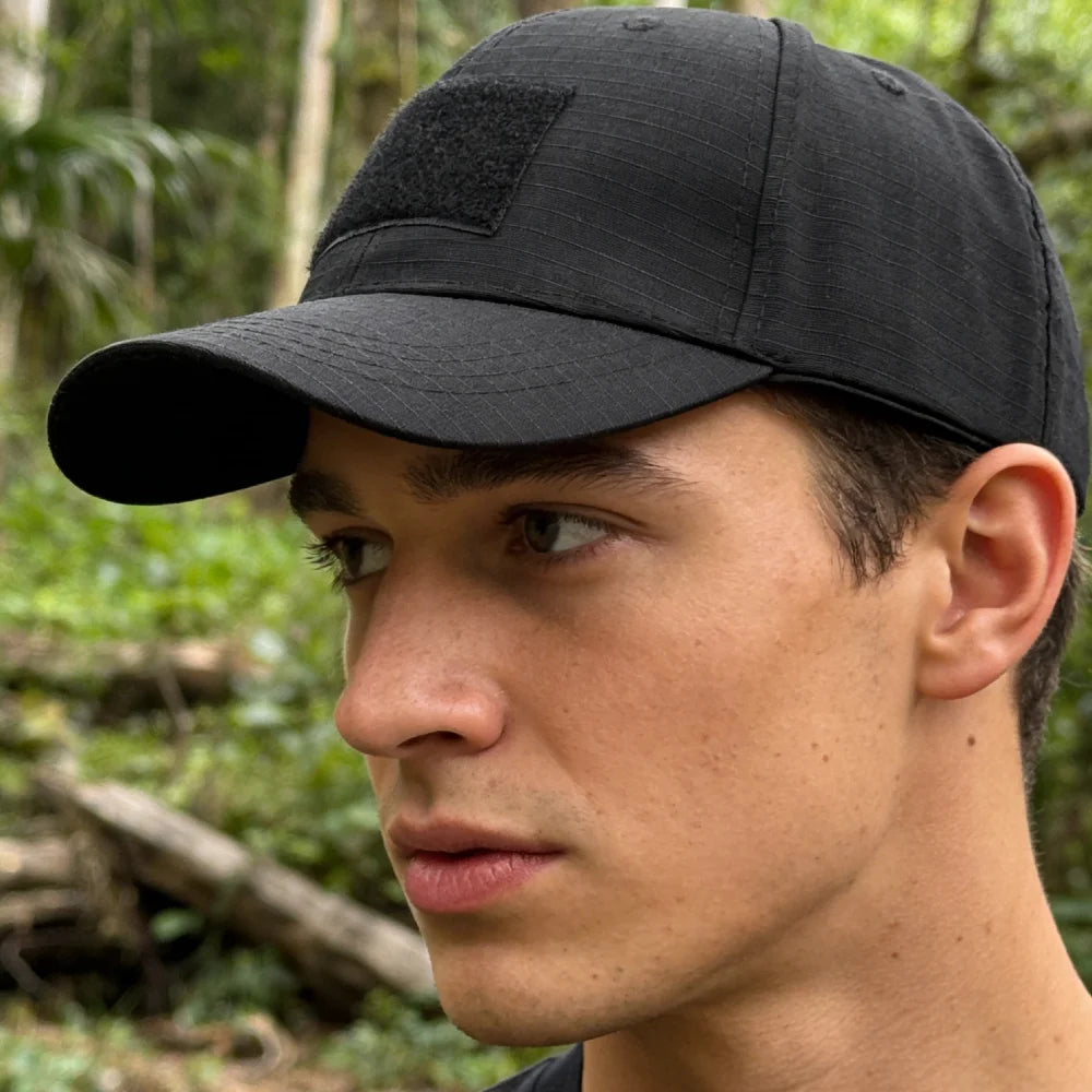 Men's Camouflage Tactical Baseball Cap With 3 Velcro Patches Military Camouflage Hat Cap For Outdoor Jugle Fishing Hiking Caps