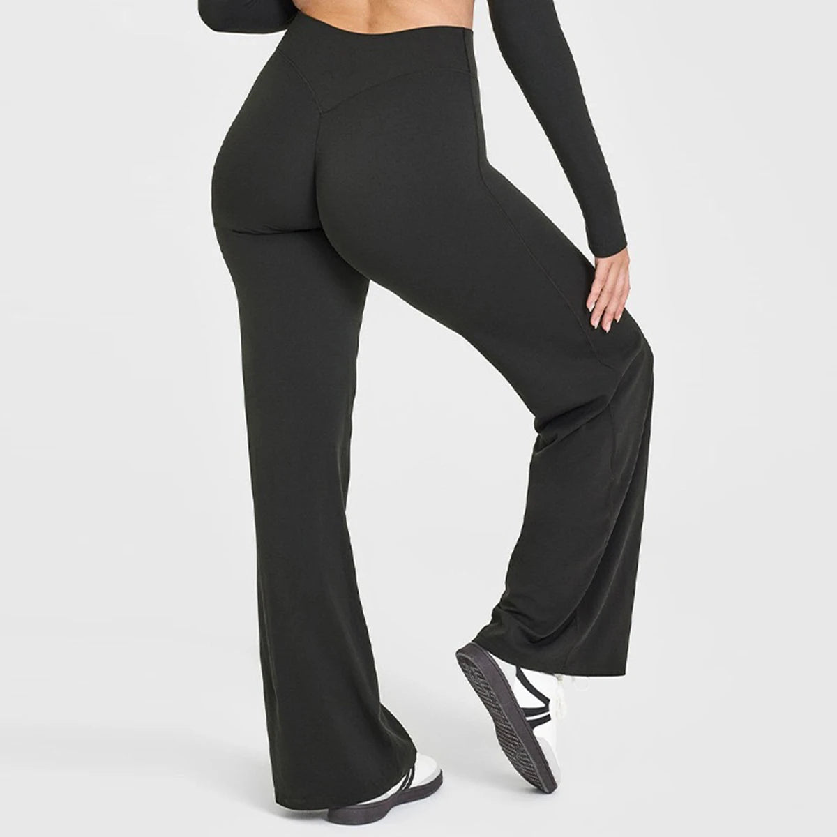 Flared Leggings Straight Leg Leggings Woman Wide-leg Pants Yoga Breathable Fitness Clothing Versatile Casual Pants