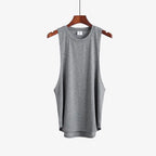 Grey Men's Sleeveless Tank Top Fitness Clothing Sportswear Gym Stringer Bodybuilding Undershirt Fashion Vest for Men