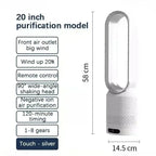 2026 Ultra-Silent Bladeless Fan Air Purification & Circulation Tower Fan for Dormitory Desk Floor Bedroom