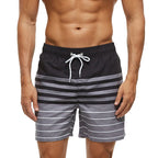 DATIFER Men's Sports Short Beachwear New Style Polyester Printing Fitness Beach Pants Surfing Swimming Trunks Bathing Swimwear