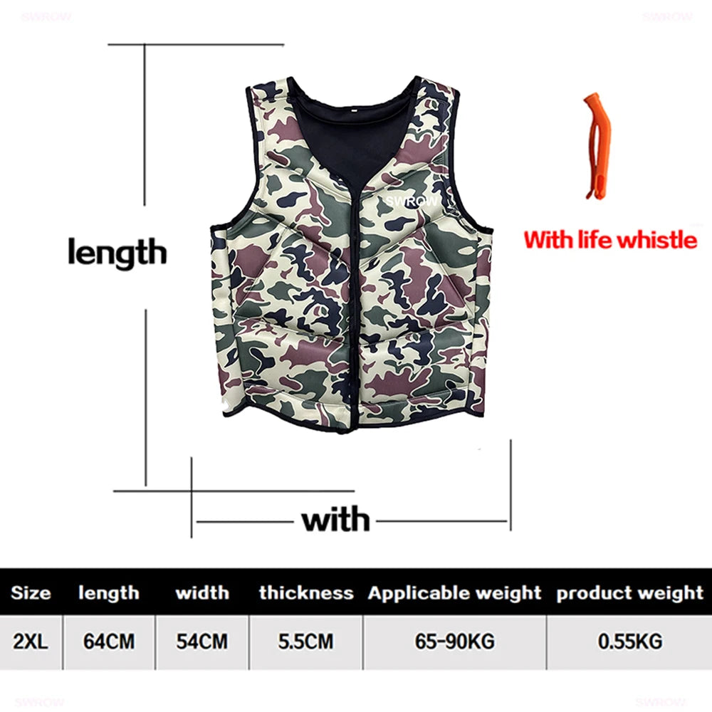 Neoprene life jacket the fishing vest water jacket sport adult children life vest clothes swim skating ski rescue boats drifting
