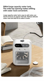 Wireless Air Conditioner Mini Portable Air Cooler Fan 500ml Ice Water Spray Humidifier For Home Air Conditioning Mist Fan USB